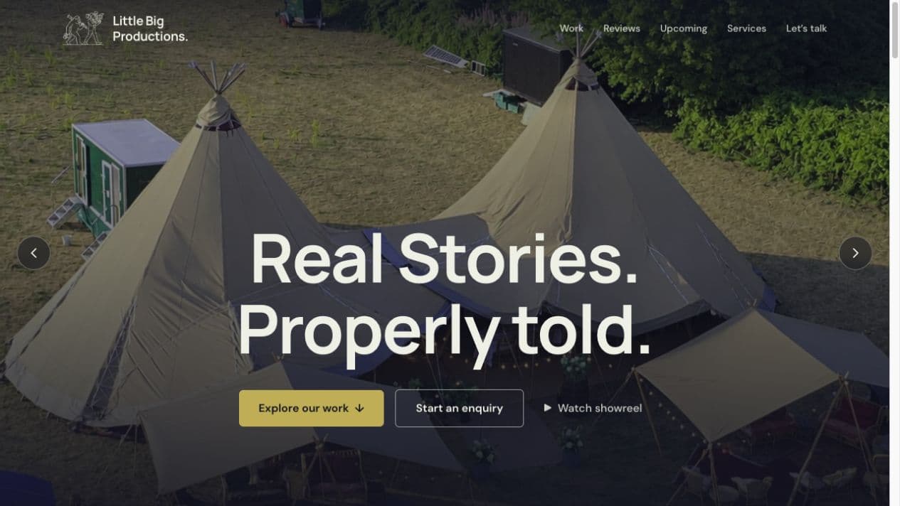 Homepage of Little Big Productions
