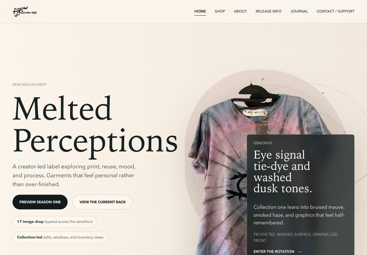 Preview of the Melted Perceptions website